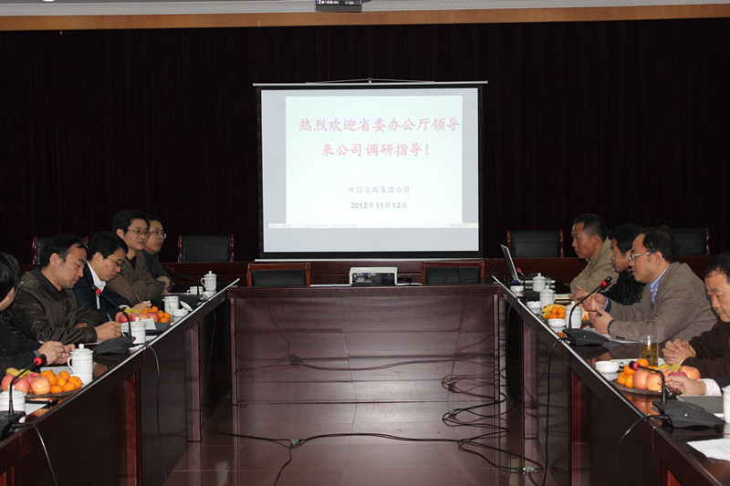 省委辦公廳領導來我公司考察調研