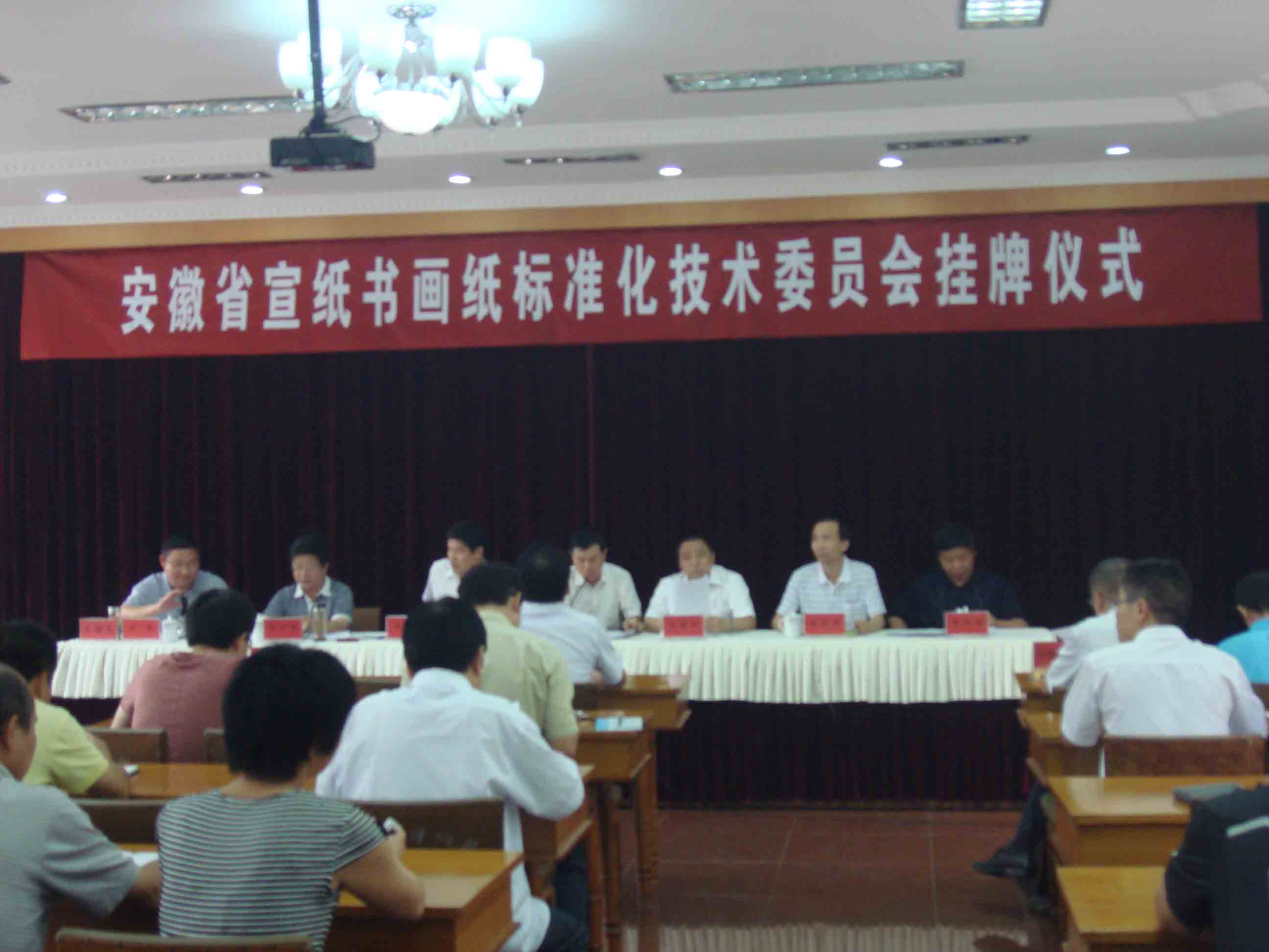 安徽省宣紙書(shū)畫(huà)紙標(biāo)準(zhǔn)化技術(shù)委員會(huì)成立大會(huì)暨揭牌儀式在我公司隆重舉行